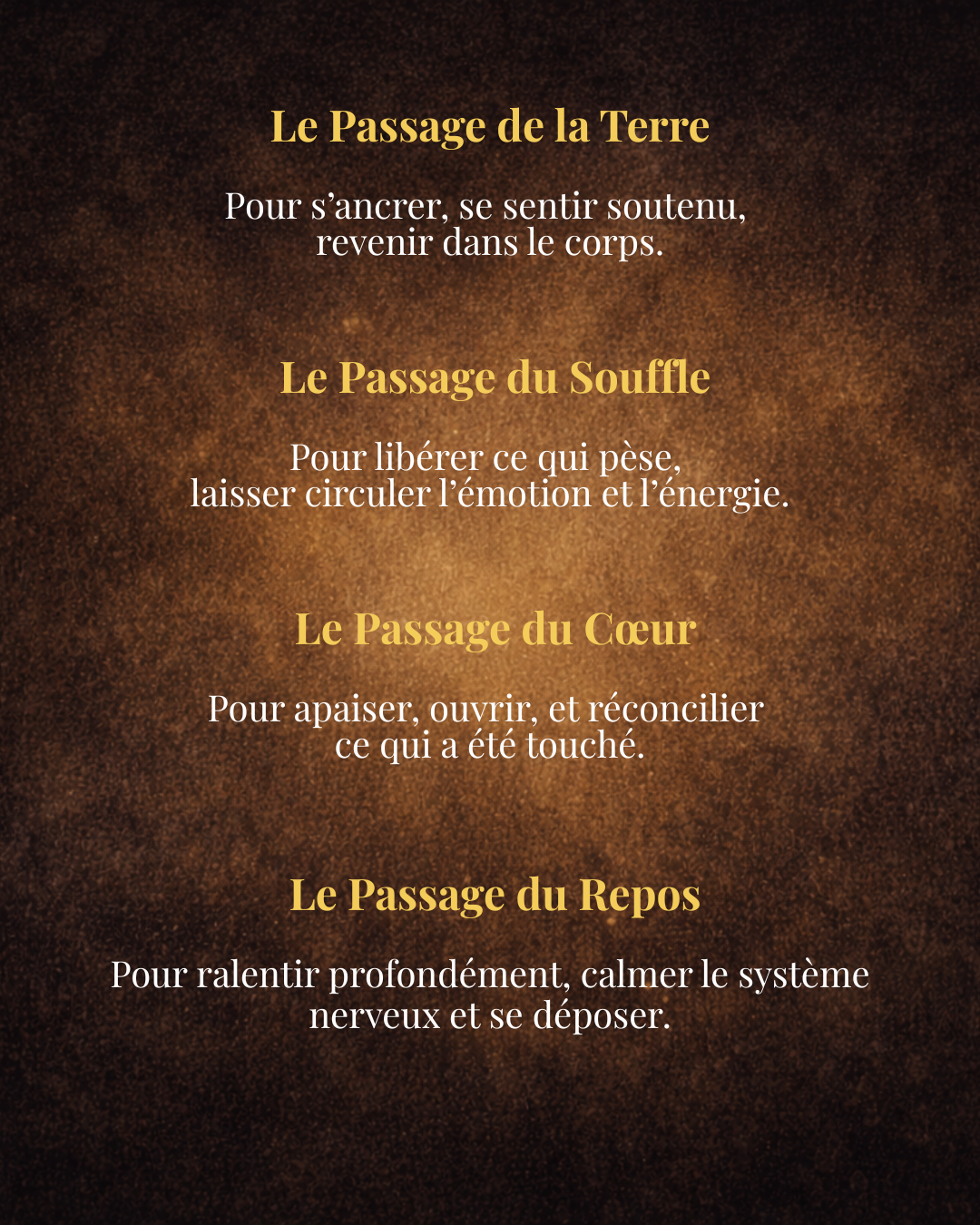 LES 7 PASSAGES SACRÉS